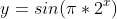 y=sin(\pi*2^x)
