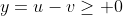 y=u-v\geq 0