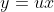 y=ux