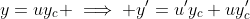 y=uy_c \implies y'=u'y_c+uy_c'