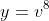y=v^8