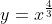 y=x^\frac{4}{3}