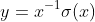 y=x^{-1}\sigma(x)