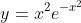 y=x^{2}e^{-x^{2}}
