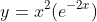 y=x^2(e^{-2x})