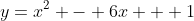y=x^2 - 6x + 1