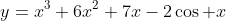 y=x^3+6x^2+7x-2\cos x