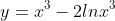 y=x^3-2lnx^3