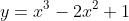 y=x^3-2x^2+1