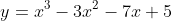 y=x^3-3x^2-7x+5