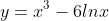 y=x^3-6lnx