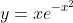 y=xe^{-x^{2}}