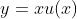y=xu(x)