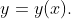 y=y(x).