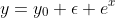 y=y_0+\epsilon e^{x}