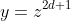 y=z^{2d+1}