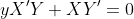 yX'Y+XY'=0