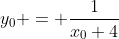 y_{0} = \frac{1}{x_{0}+4}