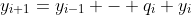 y_{i+1}=y_{i-1} - q_i y_i