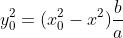 y_0^2=(x_0^2-x^2)\frac{b}{a}
