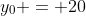 y_0 = 20~m