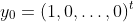 y_0=(1,0,\ldots,0)^t