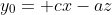 y_0= cx-az
