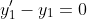 y_1'-y_1=0