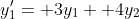 y_1'= 3y_1+ 4y_2