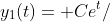 y_1(t)= Ce^t/
