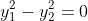 y_1^{2}-y_2^{2}=0