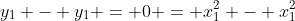 y_1 - y_1 = 0 = x_1^2 - x_1^2