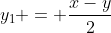y_1 = \frac{x-y}{2}