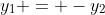 y_1 = -y_2