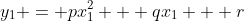 y_1 = px_1^2 + qx_1 + r