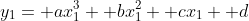 y_1= ax_1^3+ bx_1^2+ cx_1+ d