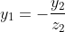 y_1=-\frac{y_2}{z_2}