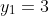 y_1=3