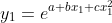 y_1=e^{a+bx_1+cx_1^2}