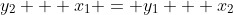 y_2 + x_1 = y_1 + x_2