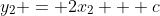 y_2 = 2x_2 + c