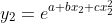 y_2=e^{a+bx_2+cx_2^2}
