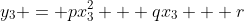 y_3 = px_3^2 + qx_3 + r