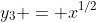 y_3 = x^{1/2}