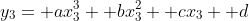 y_3= ax_3^3+ bx_3^2+ cx_3+ d