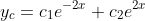 y_c=c_1e^{-2x}+c_2e^{2x}