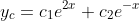 y_c=c_1e^{2x}+c_2e^{-x}
