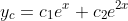 y_c=c_1e^{x}+c_2e^{2x}