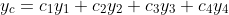 y_c=c_1y_1+c_2y_2+c_3y_3+c_4y_4