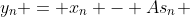 y_n = x_n - As_n 